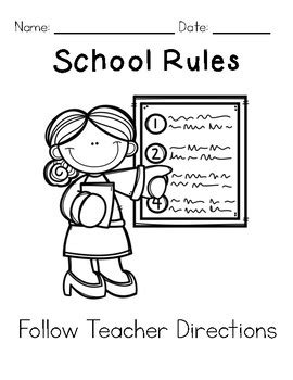 class rules coloring pages  exceptionally ebd tpt