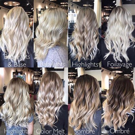 types  highlights  balayage hair color techniques hair