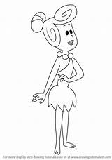 Flintstone Wilma Flintstones Drawingtutorials101 sketch template
