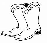 Coloring Pages Cowboy Boot Boots Laarzen Colouring Western sketch template