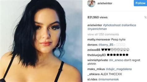 Ariel Winter On Instagram Actress Wears Lingerie In New