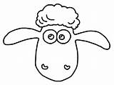 Shaun Coloring Pages Sheep Face Kids Printable Cartoon Choose Board sketch template