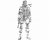 Metal Gear Coloring Snake Solid Characters Pages 667px 21kb sketch template