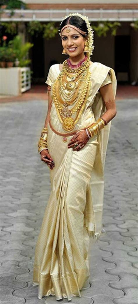 15 kerala wedding sarees and blouse designs