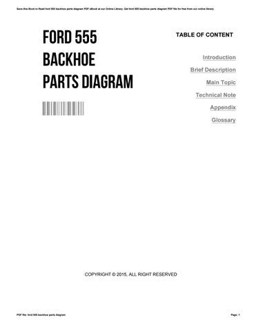 ford  backhoe parts diagram  mankyrecords issuu