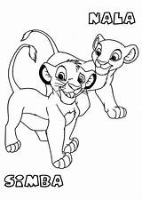 Nala Coloring Pages Simba Lion King Baby Getcolorings Printable Awesome sketch template