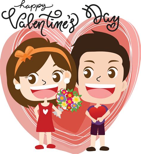 happy valentines day cartoon kids design  vector art  vecteezy