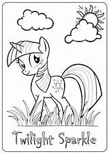 Pony Coloring Twilight Little Sparkle Pages Coloringoo Printable Drawing Princess Whatsapp Tweet Email sketch template