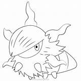 Pokemon Murkrow sketch template