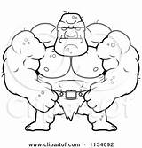 Buff Coloring Ogre Tough Cartoon Vector Outlined Drawing Clipart Cory Thoman Pages Guy Illustration Designlooter Royalty Bodybuilder Happy Getdrawings 470px sketch template