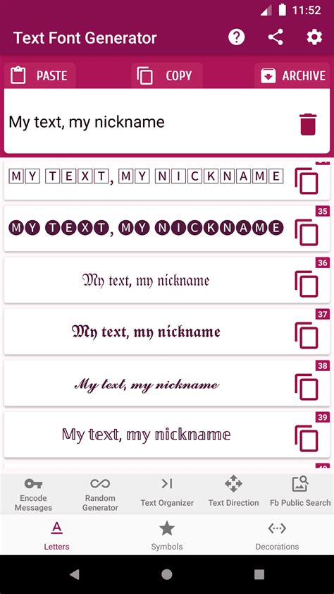 text font generator apk  android