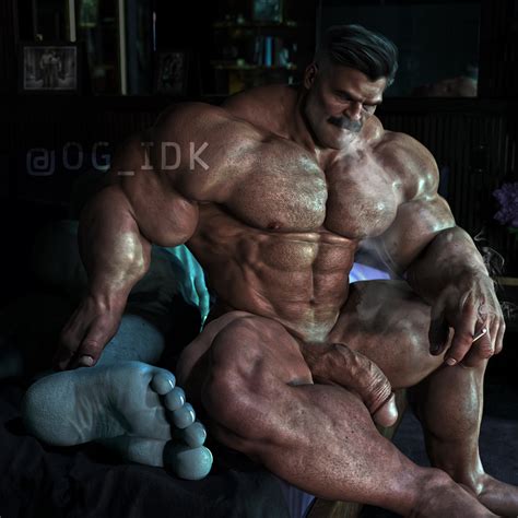 Rule 34 3d 3d Artwork Abs Big Muscles Big Pecs Big Penis Blue Skin