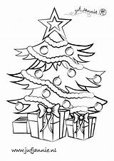Kerst Kerstboom Jufjannie Leren Jan sketch template