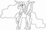 Nightmare Pony Inked Coloringhome Mlp Popular sketch template