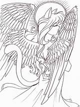 Angel Kitty Coloring Sue Chan sketch template