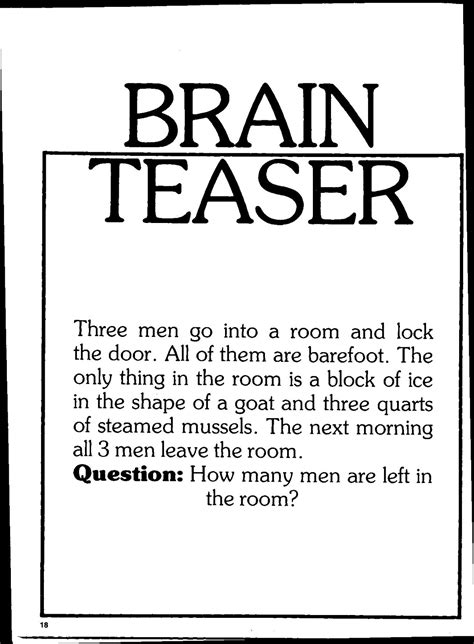 brain teasers printable