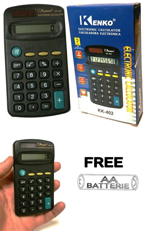 pack electronic calculator pennine small digit display mini pocket size