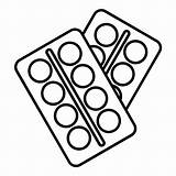 Pills Pill Line Medication Iconfinder sketch template