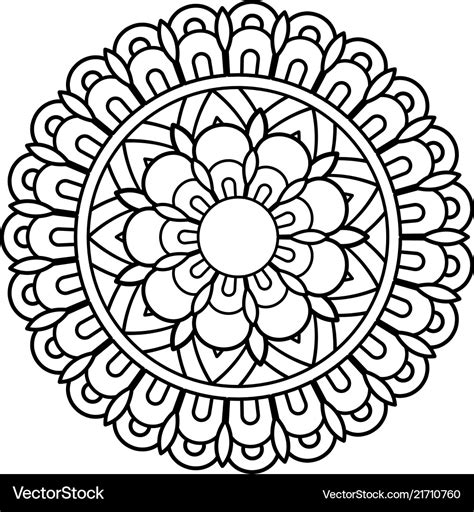 flower mandala royalty  vector image vectorstock