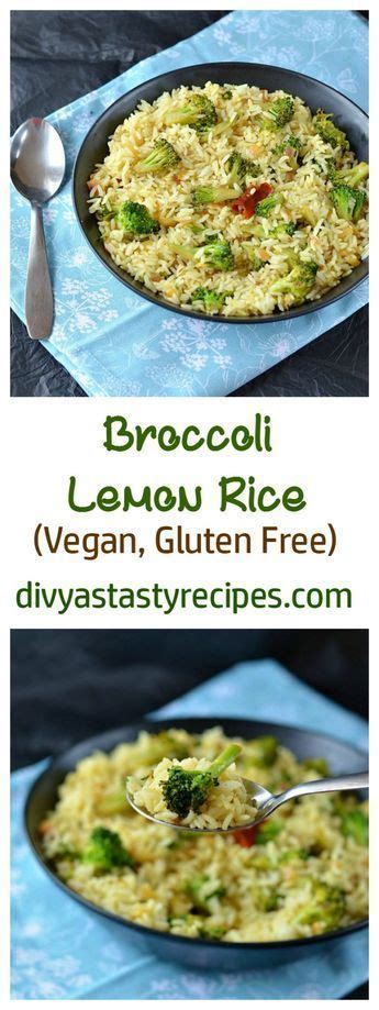 easy recipe for lemon flavoured rice with broccoli vegan and gluten