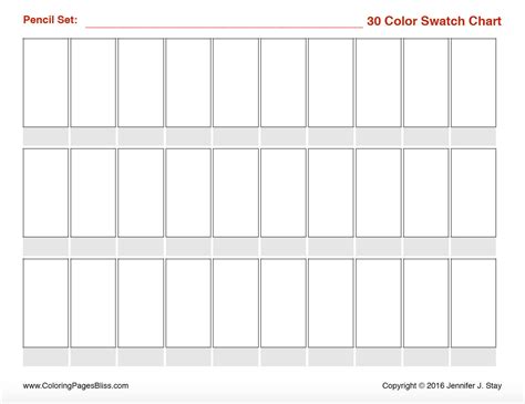 printable colored pencil swatch template printable blank world
