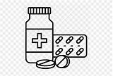 Medicine Clipart Bottle Medication Outline Pills Clip Pill Pharmaceutical Icon Drug Tablet Vector Syrup Medical Shelves Displayed Royalty 19k sketch template