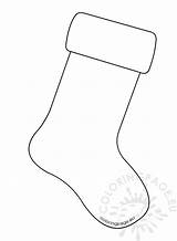 Stocking Christmas Template Coloring sketch template