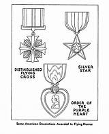 Coloring Pages Forces Armed Memorial Veterans Sheets Medals Printables Honor Service American Military Usa Kids Activities Crafts Flying Medal Printable sketch template