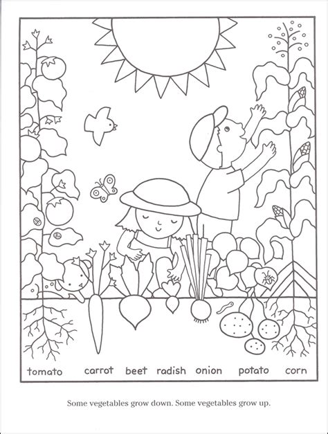 gardening coloring page coloring page  kids coloring home