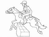 Coloring Horse Jumping Pages Popular sketch template