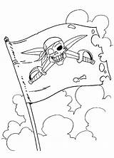 Jolly Roger Colorear Bandera Pirata Colorkid Piratas Malvorlagen sketch template