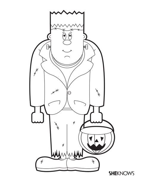 frankenstein coloring page coloring home