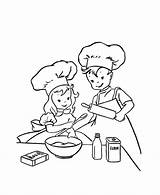 Flour Coloring Pages Getcolorings Baker sketch template