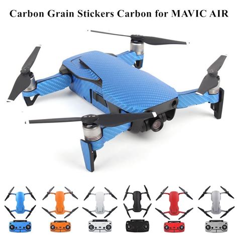waterproof pvc carbon grain graphic stickers full set skin decals  dji mavic air drone body