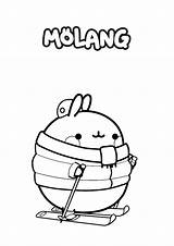 Molang Coloring Piu Pages Kolorowanki Others Above Similar Winter Another Pretty Some sketch template