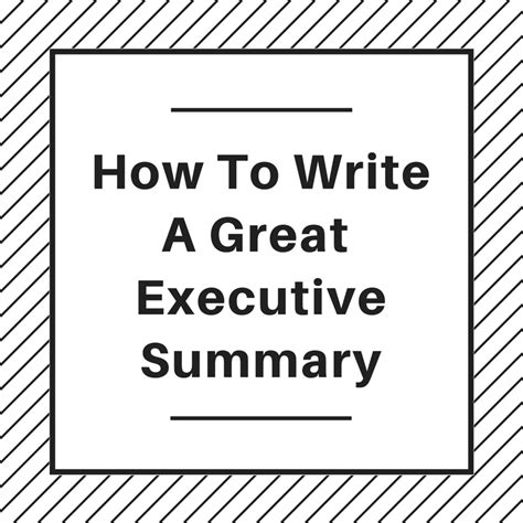 write  great executive summary startupdevkit