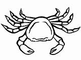 Crab Coloring Printable Pages Kids sketch template