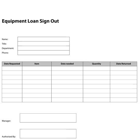 equipment sign  sheet template submited images