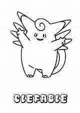 Clefable Pintar Clefairy Genial Pokémon Colorier Yodibujo Pokemons sketch template