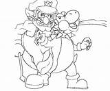 Wario Pages Waluigi Coloring Template Mario Luigi Super Bowser sketch template
