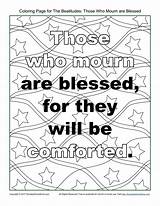 Coloring Beatitudes Pages Mourn Those Who Kids Sunday School Sheets Zone Sundayschoolzone Printable Pretty Beautitudes Birijus sketch template