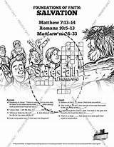Salvation Crossword Matthew Plan Sunday School Puzzles sketch template