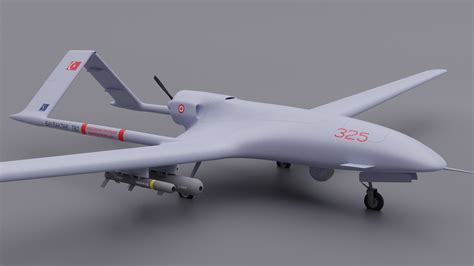 bayraktar tb ucav drone  model cgtrader