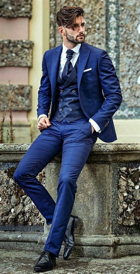 mens wedding outfit ideas   seasons   blue suit men designer suits  men mens