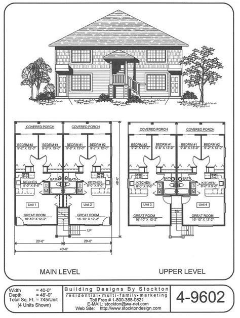 building designs  stockton plan   small apartment complex plans town house floor