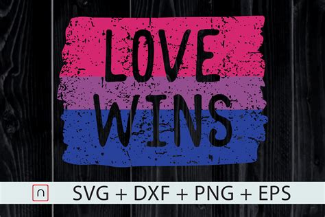 Love Wins Bisexual Pride Colors Lgbt Svg By Novalia Thehungryjpeg