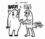 Bacon Eggs Getdrawings Drawing sketch template