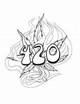Weed Coloring Leaf 420 Marijuana Drawing Pages Tattoo Tattoos Outline Lean Sketch Cannabis Drawings Adult Sheets Getdrawings Printable Color Sketches sketch template