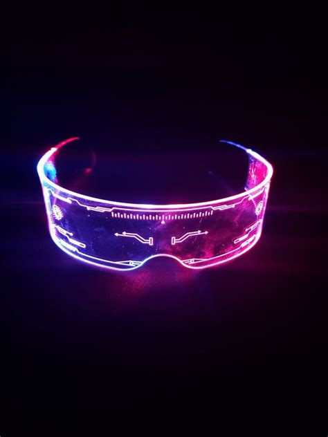 7 color in one led visor glasses cyberpunk futuristic illuminated