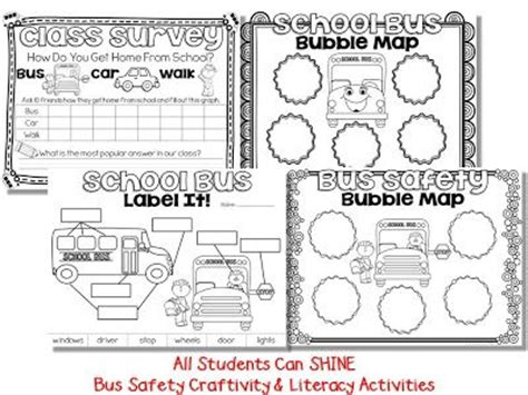 bus safety craftivity bus safety pinterest buses bus safety